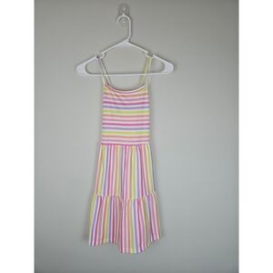 The Childrens Place Girls Rainbow Striped Tiered Sundress Size L 10-12 NEW